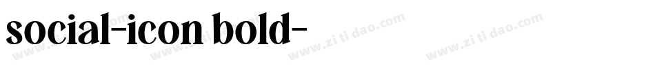 social-icon bold字体转换